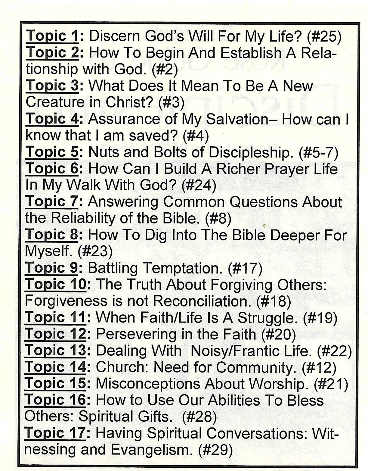 Rose Guide Adult SS Topics